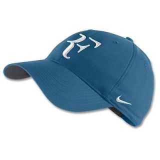 New Nike RF Roger Federer Hat Cap Blue Green Abyss/White Dri Fit 
