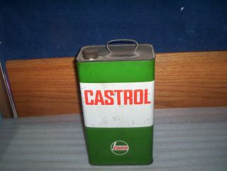 Vintage Castrol 1 Imperial Gallon Rectangular Oil Can Tin  Canada