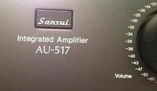 Vintage Sansui AU 517 Integrated Amplifier   Excellent Condition