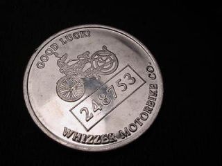 whizzer motorbike good luck coin metal genuine original time left