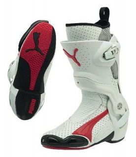 PUMA 1000 v3 Perf. racing motorcycle boots, white red, LAST PAIRS 