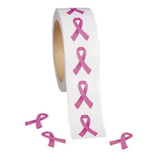 100 breast cancer awareness pink ribbon stickers  2 75 buy 