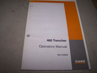 case 460 trencher operator s manual time left $ 14