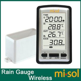wireless rain meter w/ thermometer, rain gauge Weather Station for in 