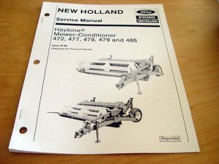 New Holland 472 477 478 479 488 Mower Conditioner Haybine Service 