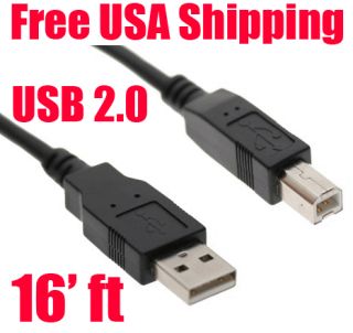 16ft USB 2 0 A to B High Speed Printer Scanner Cable 25