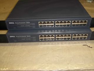 Dell PowerConnect 2024 24 Port Switch 8H417 Lot of 2