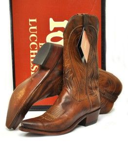 New Lucchese 1883 Mens Cowboy Boots N1596 Burnished Ranch $395 Made in 