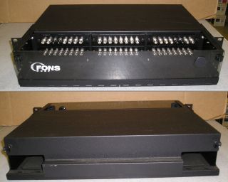 Fons Corp Fiber Optic Cable Management Panel 19 Rack Mount with Plug 