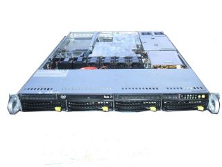 1U Server Supermicro X8DTU F Intel E5520 Quad Core 24GB CSE 815TQ R700 