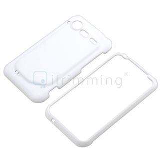 For HTC Droid Incredible 2 White Hard Cover Case Protector USB Cable 