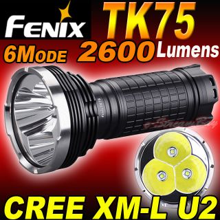 Fenix TK75 3x Cree XM L U2 LED 2600 lumens w/6mode (USE 18650 