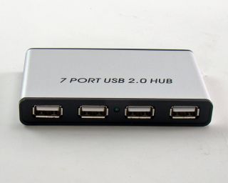 Port USB 2.0 Hub w/ Power Adapter   NEW   