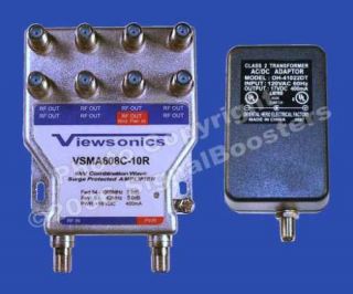 Viewsonics 8 Port Active Return Cable TV Amplifier