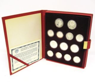 1980 Russia Moscow Olympic Silver Proof Set of 28 Coins