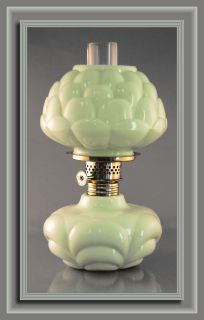 RARE Antique Jadeite ACME Miniature Oil Lamp by Consolidated, S1 384 