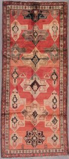 4x9 Red Antique Persian Sarab Area Rug with Abrash