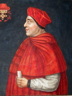Ackermann History of Oxford 1815 Hand Col Portrait Cardinal Wolsey 
