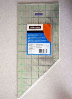 Fiskars 6 x 14 Acrylic Ruler with 45 Degree Angle Ideal for Quilting 
