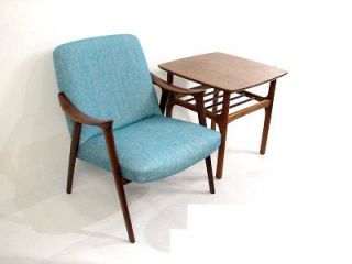 Adolf Relling Rolf Rastad Danish Rosewood lounge chair in blue