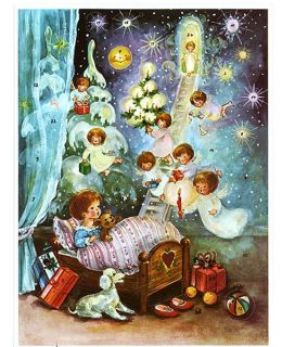 Advent Calendar Made In Germany Glittered Sleepy Angels Christmas