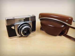 Agfa Silette Rapid I Prontor 125 35mm Film Camera Vintage Leather Case 