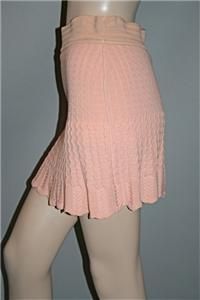 Vintage ALAIA  PARIS Peach Ribbed Scalloped w/Shorts Designer Mini 