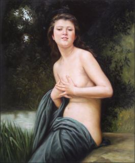   Oil Painting Repro Bouguereau, Adolphe William Spring Breeze, 1895