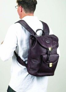 ClaireChase Classic Premium Vaqueta Leather Backpack Saddle Tan
