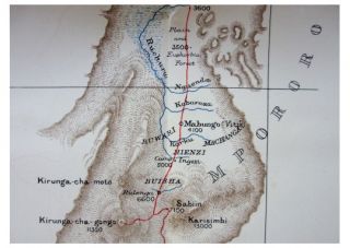 1901 Moore Lake Tanganyika Ruwenzori Albert Nyanza Kivu Color Map 1 