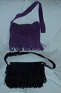 Agnes B & .2 100%Leather shoulder bagspurple/black 