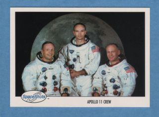 NEIL ARMSTRONG BUZZ ALDRIN 1991 Space Shots Card Apollo 11 Crew NASA 