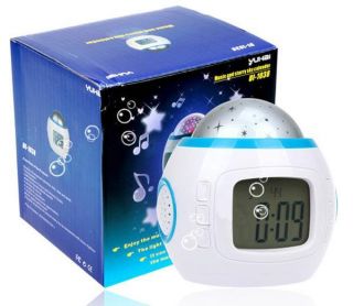 Starry Night Light Projection Music Digital Alarm Clock