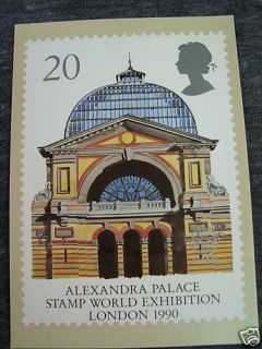 Royal Stamp Postcard Alexandra Palace Stamp World 1990