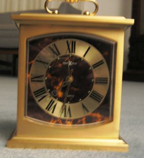 Howard Miller Brass Quartz Desk Alarm Clock