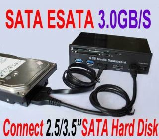   PCI E to USB 3 0 All in One Card Reader SATA eSATA Adapte New