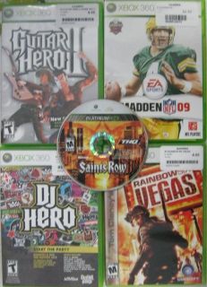 this is a lot of 5 used working xbox 360 games all