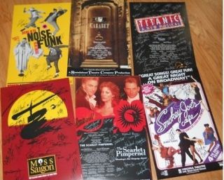 Broadway Poster Collection Set of 6 RARE Window Cards
