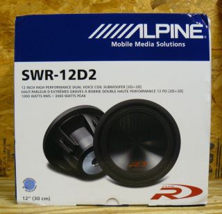 Alpine Type R SWR 12D2 Type R 12 subwoofer with dual 2 ohm voic
