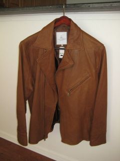 Men’s Alexander Canon Brown Leather Jacket Size M