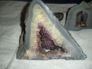 Amethyst Geode   Polished two sides   over 7 lbs.