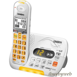 Uniden D3097 Loud Amplified DECT 6 0 Cordless Phone w Answering System 