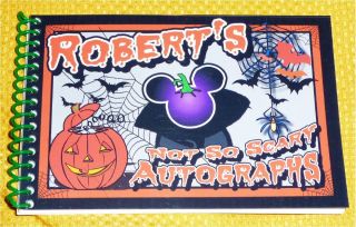 Personalized Disney Halloween Autograph Book 4 Choices
