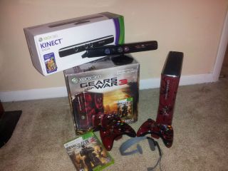 Microsoft Xbox 360 Gears of War Console w All Accessories Kinect Games 