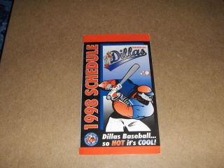 1998 Amarillo Dillas Minor League Baseball Schedule