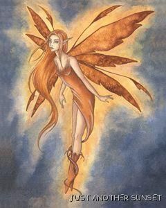 Amy Brown Sticker Decal Fairy Faery Firefly Fire Fly Glow Flame 