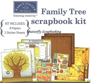 Heritage Family Tree Ancestry 12x12 Scrapbooking Kit Karen Foster New 