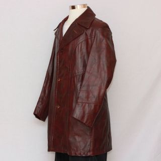 Field Stream by Gordon Ferguson Vintage Mens Leather Coat 2 Pock USA 