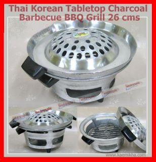 Aluminum Thai Korean Tabletop Charcoal Barbecue BBQ Grill 26 cms