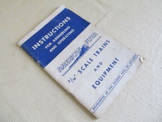 American Flyer 1949 Instruction Manual Book